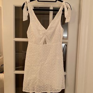 Topshop mini white eyelet dress US6